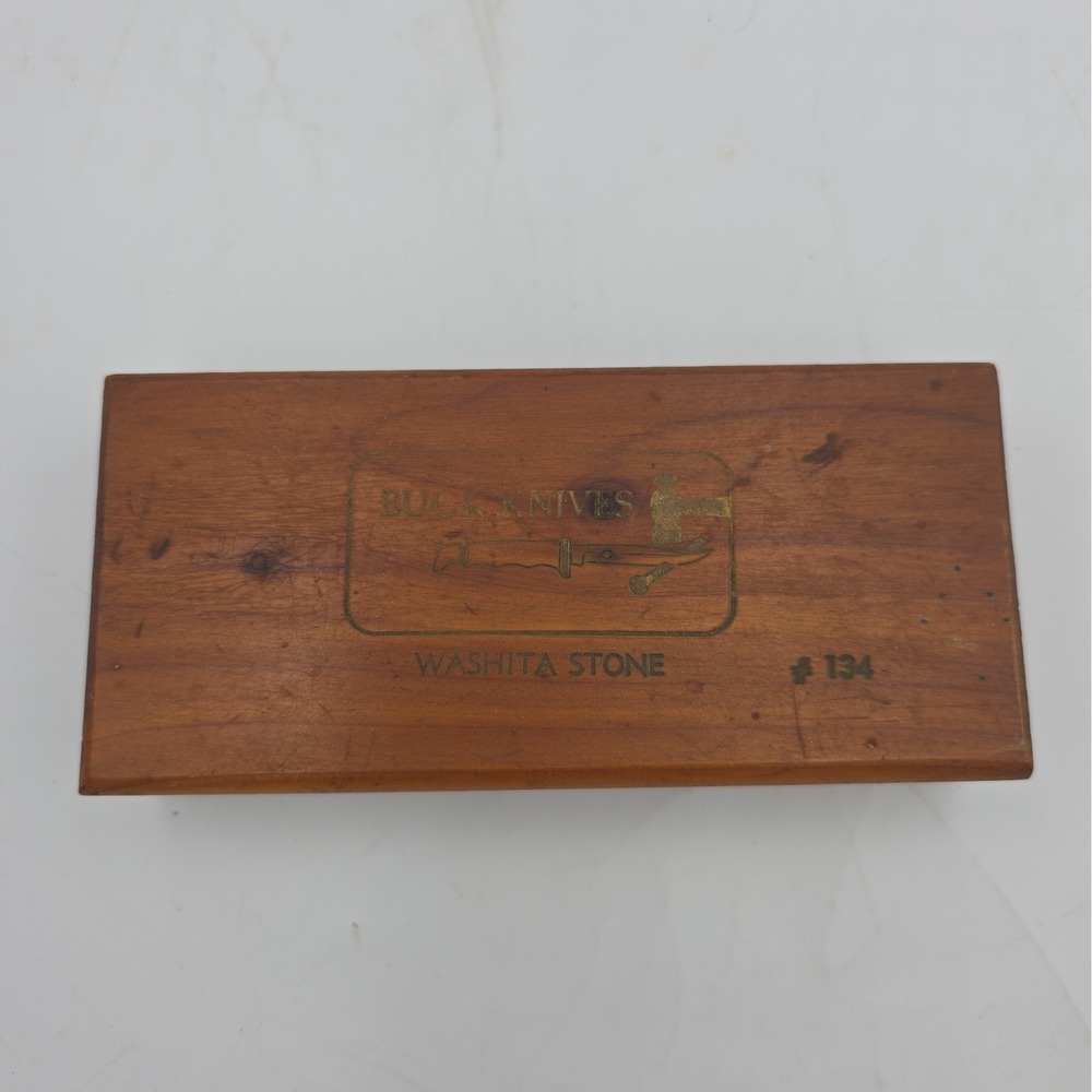 Buck Knives Sharpening Stone Wood Washita Stone # 134